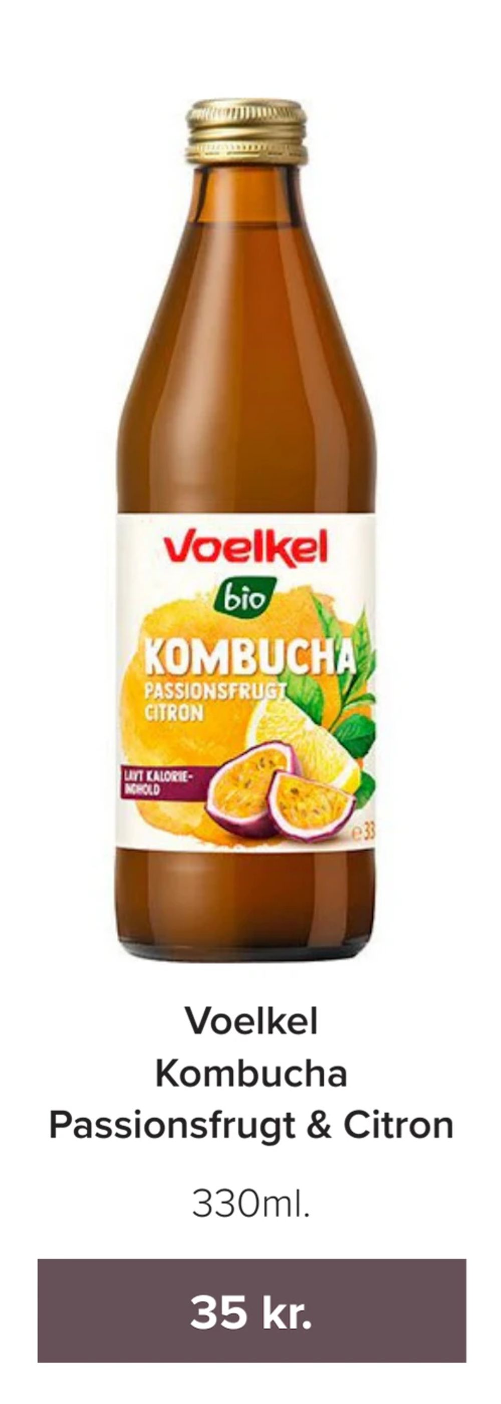 Tilbud på Voelkel Kombucha Passionsfrugt & Citron fra Helsemin til 35 kr.