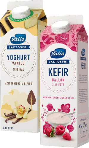 Laktosfri Vanilj-, fruktyoghurt (Valio)