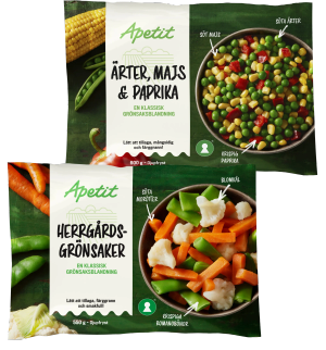 Frysta grönsaker (Apetit)