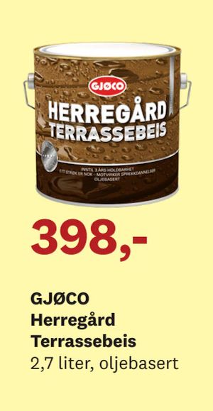 GJØCO Herregård Terrassebeis