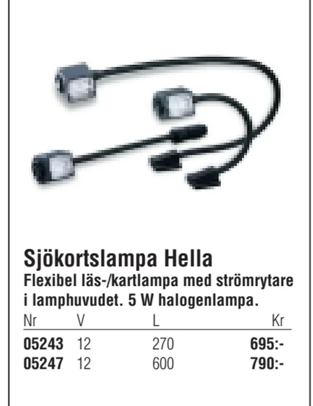 Erbjudanden på Sjökortslampa Hella från Erlandsons Brygga för 695 kr