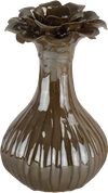 Keramik Vase i Mørk Perlemor (H20,5cm)