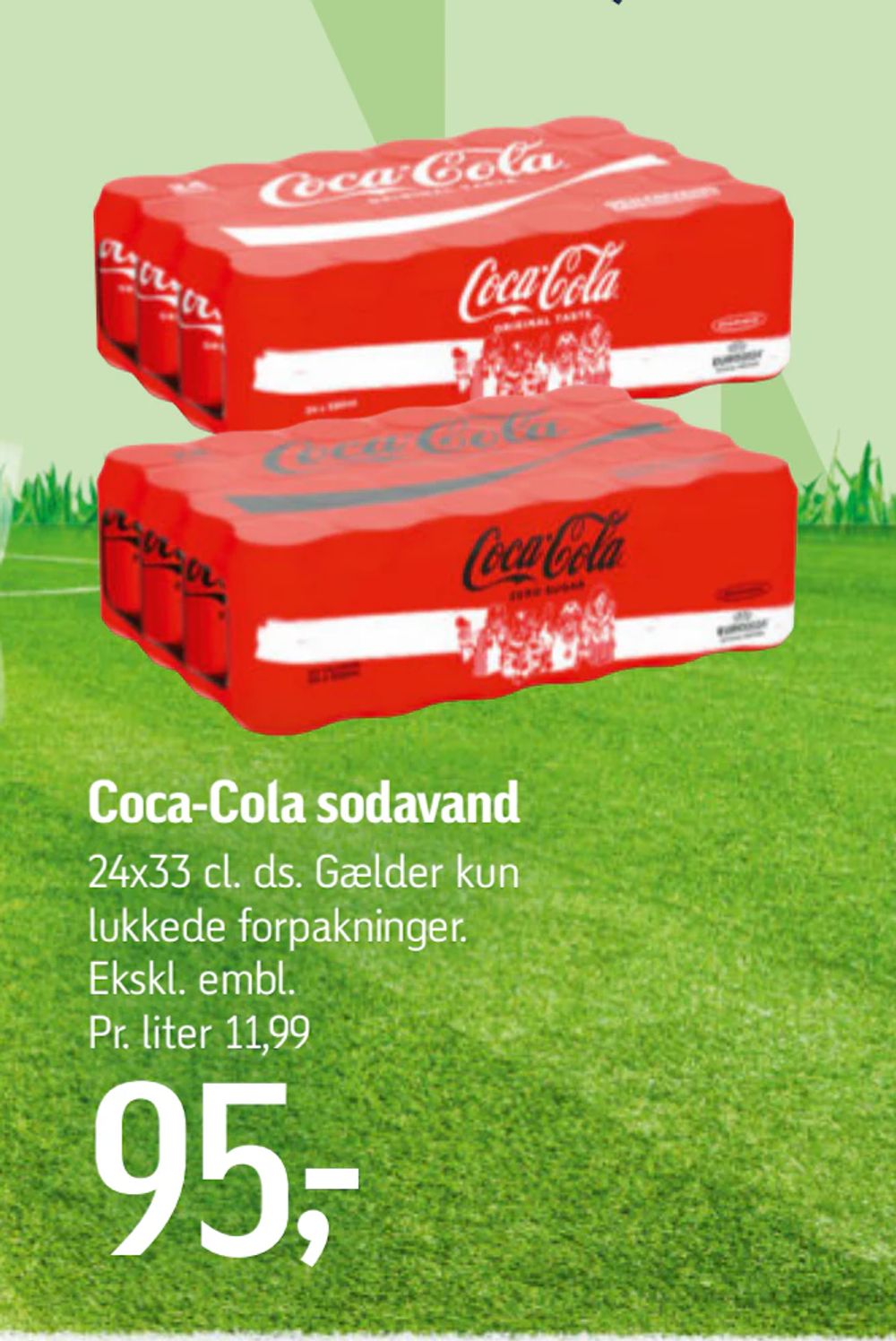 Tilbud på Coca-Cola sodavand fra føtex til 95 kr.