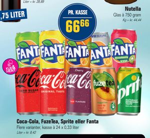 Coca-Cola, FuzeTea, Sprite eller Fanta