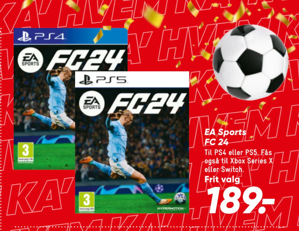 Tilbud på EA Sports FC 24 fra Bilka til 189 kr.