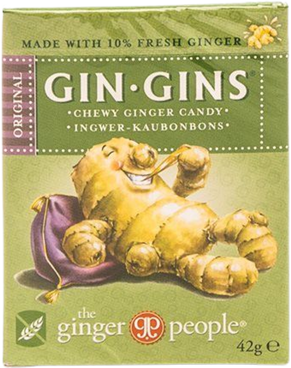 Tilbud på Original chewy Ginger candy GIN-GINS (The Ginger People) fra Helsam til 19,95 kr.