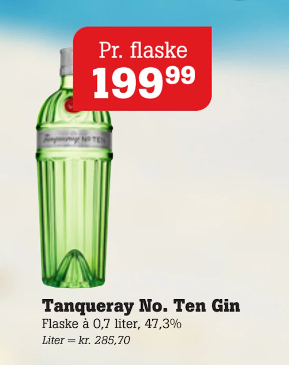 Tilbud på Tanqueray No. Ten Gin fra Poetzsch Padborg til 199,99 kr.