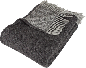 Artic Thyra Uldplaid Dark Grey (Nordisk Tekstil)