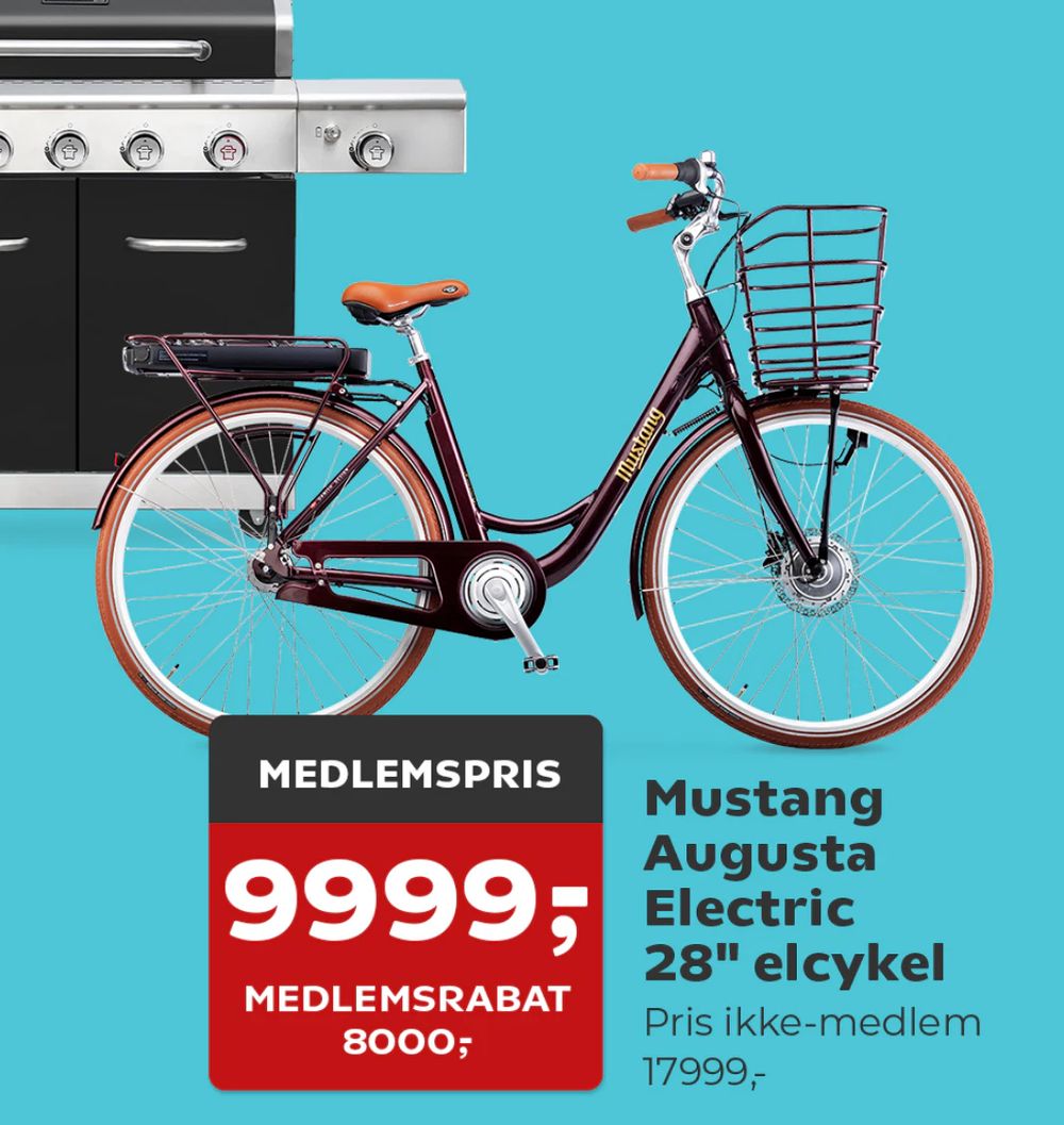 Tilbud på Mustang Augusta Electric 28" elcykel fra Coop.dk til 17.999 kr.