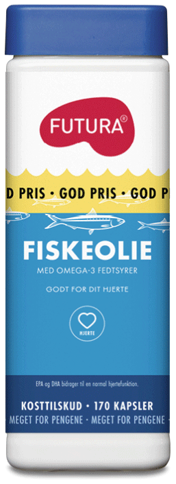 Tilbud på Futura Fiskeolie fra Matas til 79,95 kr.