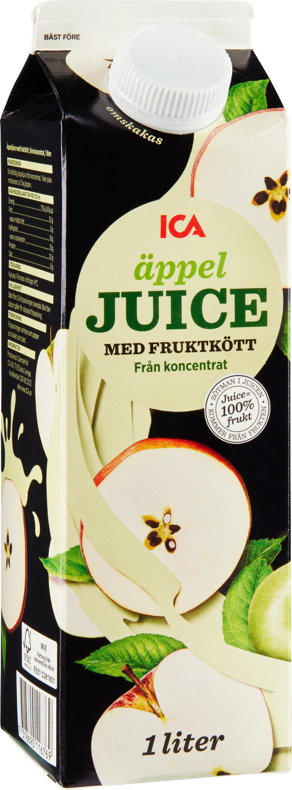 Erbjudanden på Juice Äpple med fruktkött (ICA) från ICA Kvantum för 15 kr