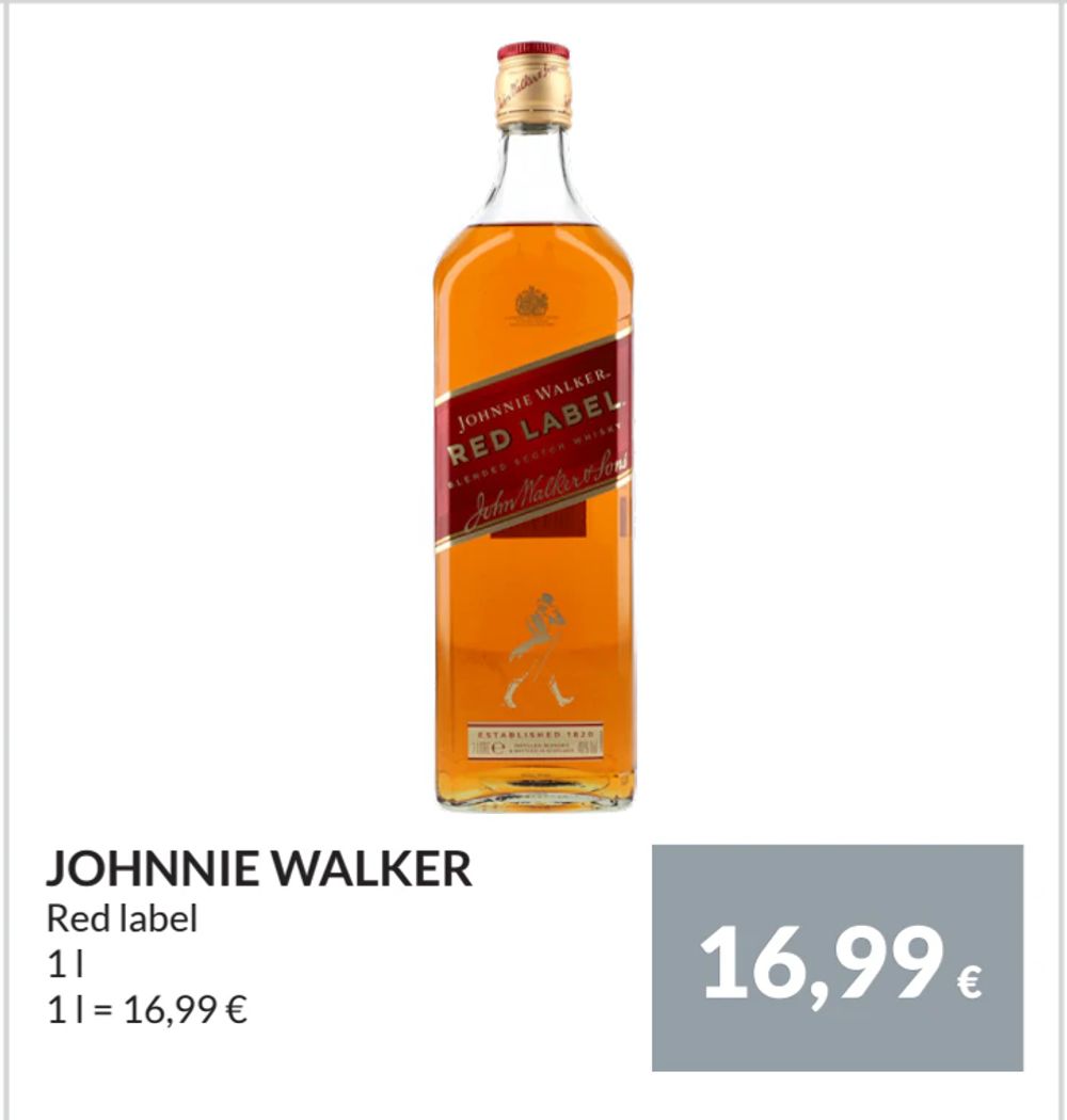 Erbjudanden på JOHNNIE WALKER från Nielsen Scan-Shop för 16,99 €