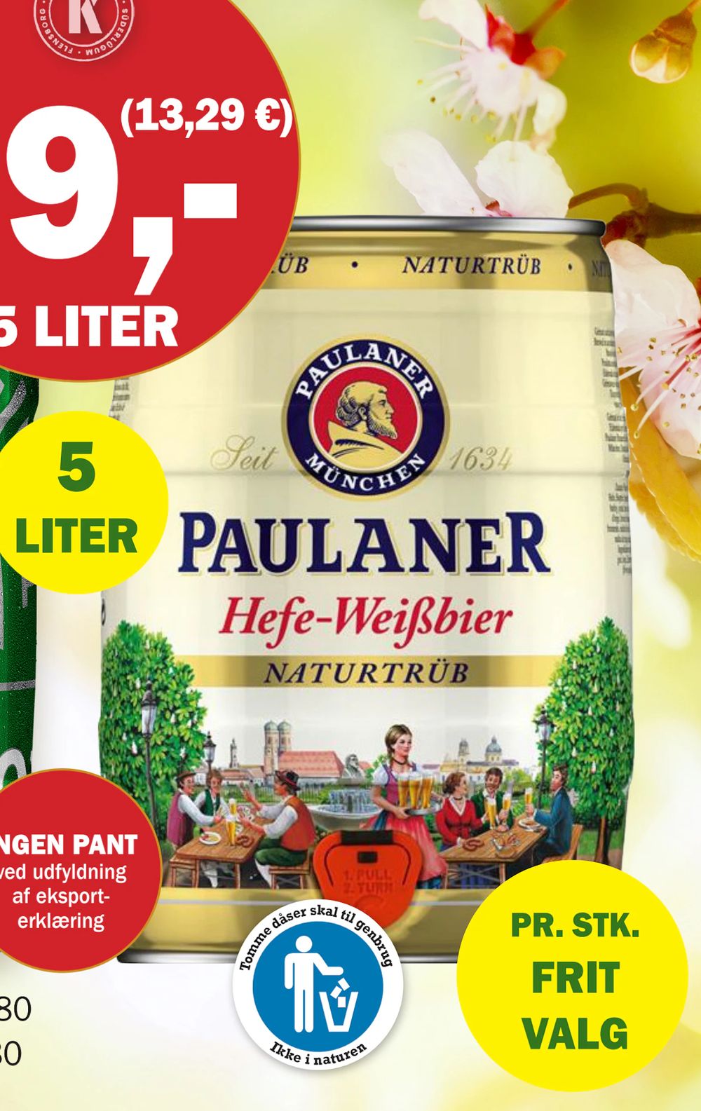 Tilbud på Paulaner 5 liter fra Købmandsgården til 99 kr.