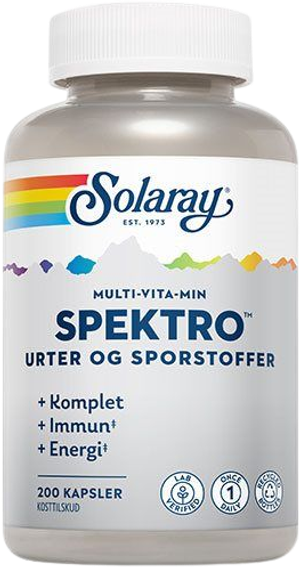 Spektro Multi-Vita-Min m. jern og K2 (Solaray)