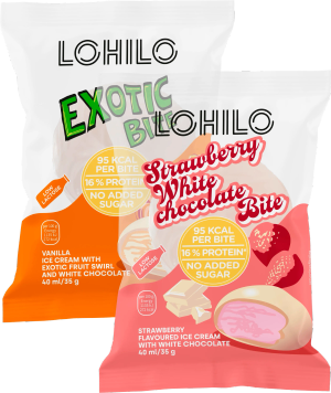 Glass Strawberry White Chocolate Bites LOHILO (Lohilo)