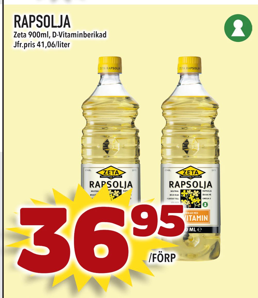 Erbjudanden på RAPSOLJA från Supergrossen för 36,95 kr