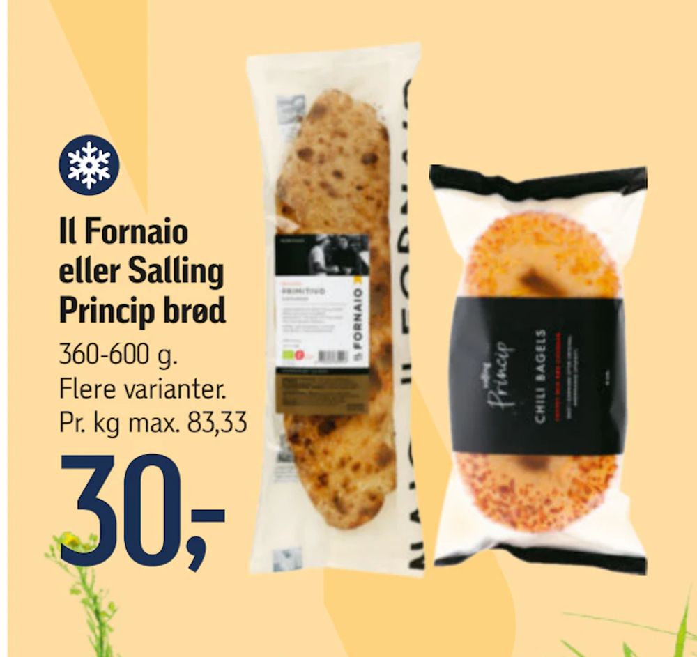 Tilbud på Il Fornaio eller Salling Princip brød fra føtex til 30 kr.