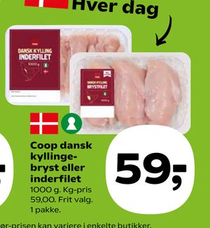 Coop dansk kyllingebryst eller inderfilet