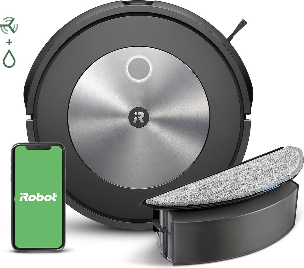 Tilbud på iRobot Roomba Combo j5 Robotstøvsuger med gulvmoppe fra ComputerSalg til 3.999 kr.