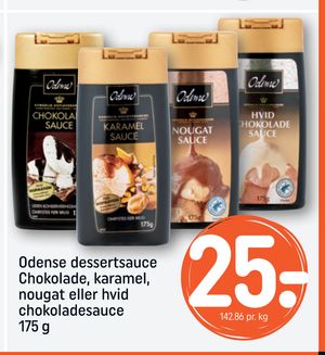 Odense dessertsauce Chokolade, karamel, nougat eller hvid chokoladesauce 175 g