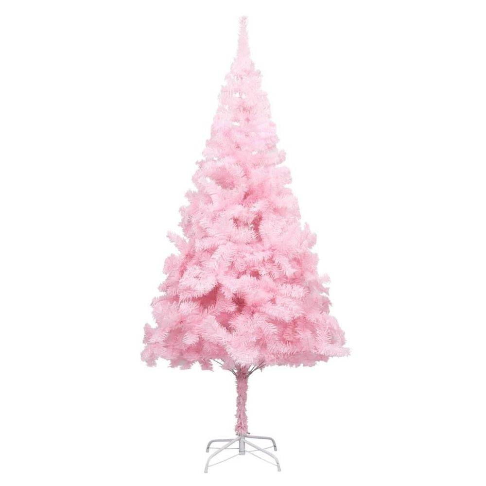 Tilbud på Kunstigt juletræ med fod 180 cm PVC pink fra Boligcenter.dk til 342 kr.