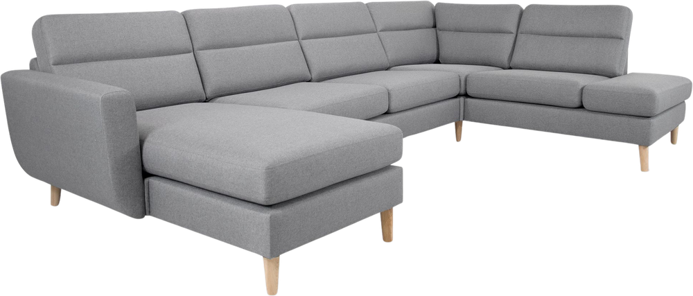 Tilbud på Arizona U-formet Hjørnesofa, Grå (Højrevendt) 86 Cm 332 Cm fra My Home Møbler til 11.049 kr.