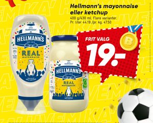 Hellmann’s mayonnaise eller ketchup