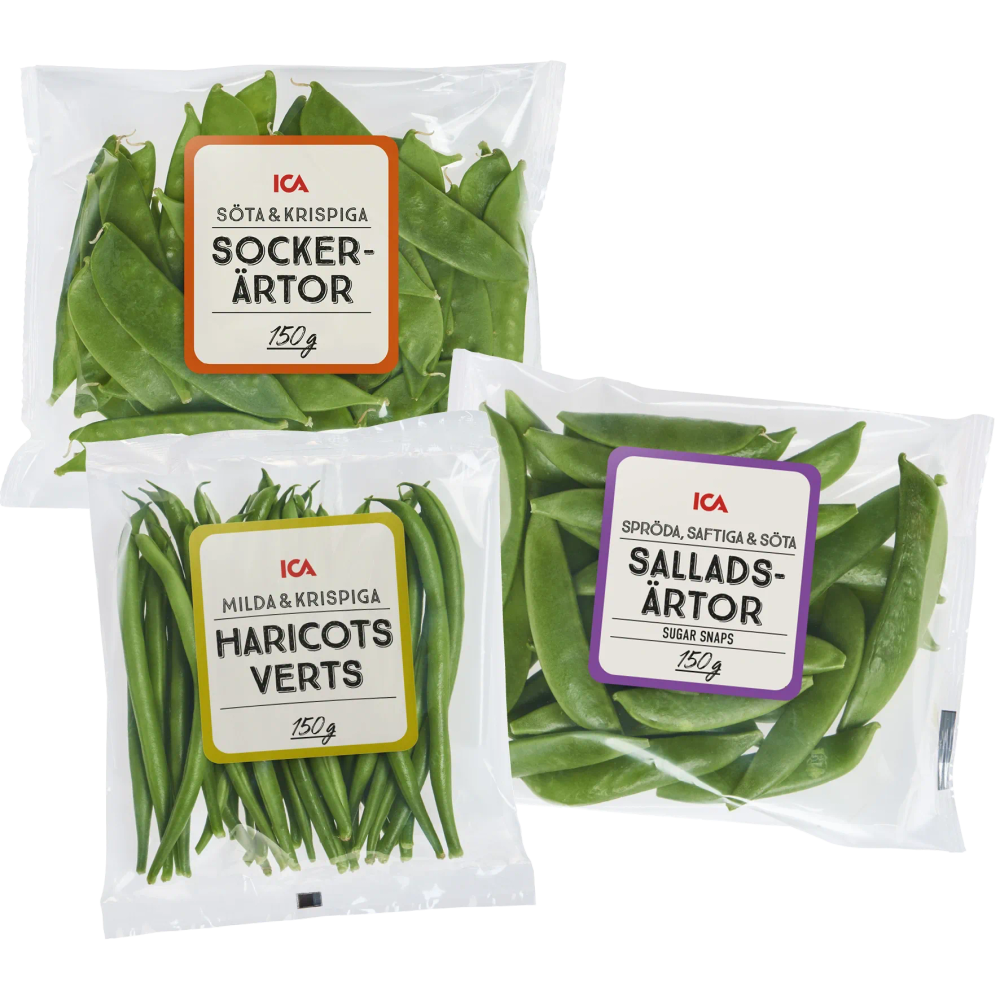 Erbjudanden på Socker-, salladsärtor, haricots verts (ICA) från ICA Nära för 20 kr