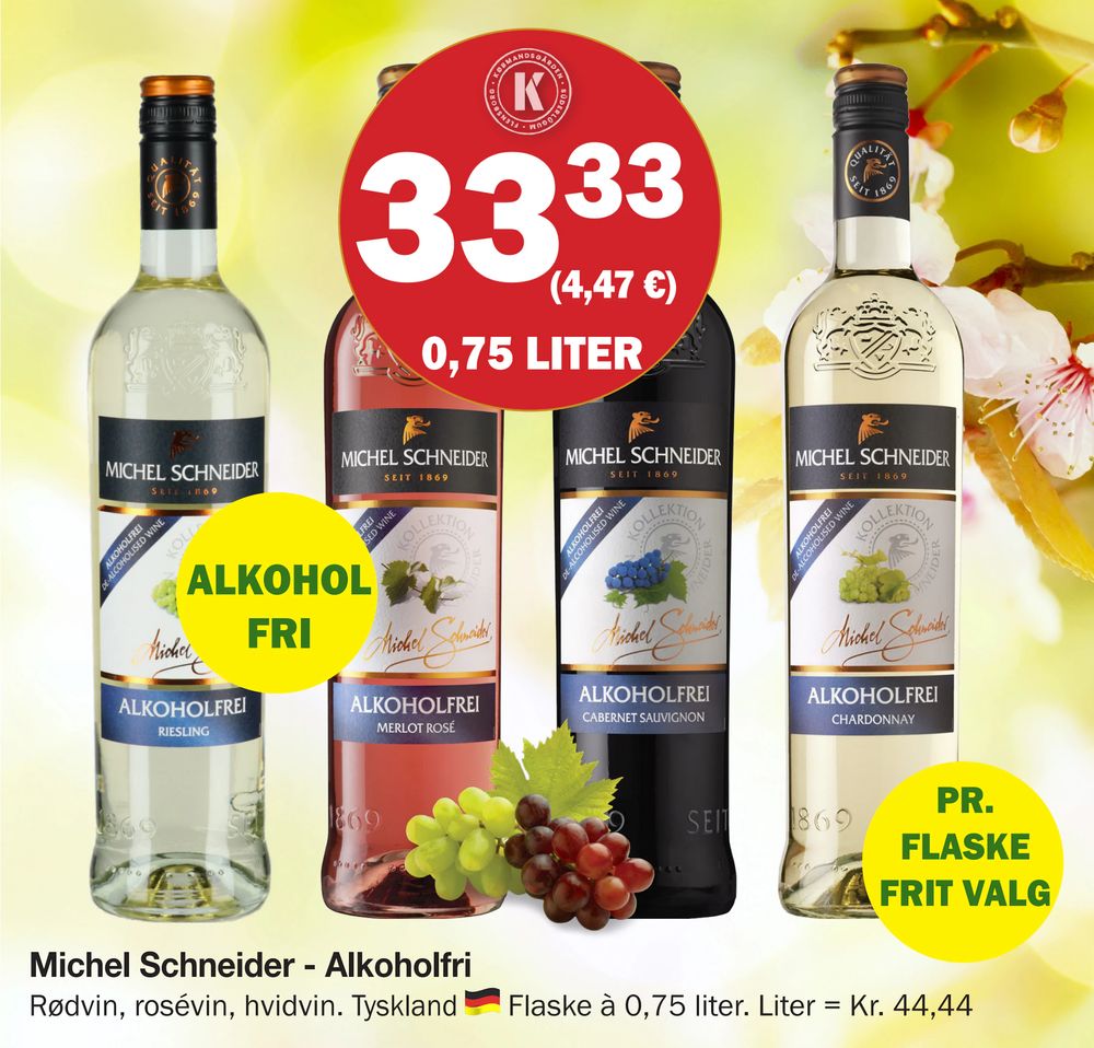 Tilbud på Michel Schneider - Alkoholfri fra Købmandsgården til 33,33 kr.