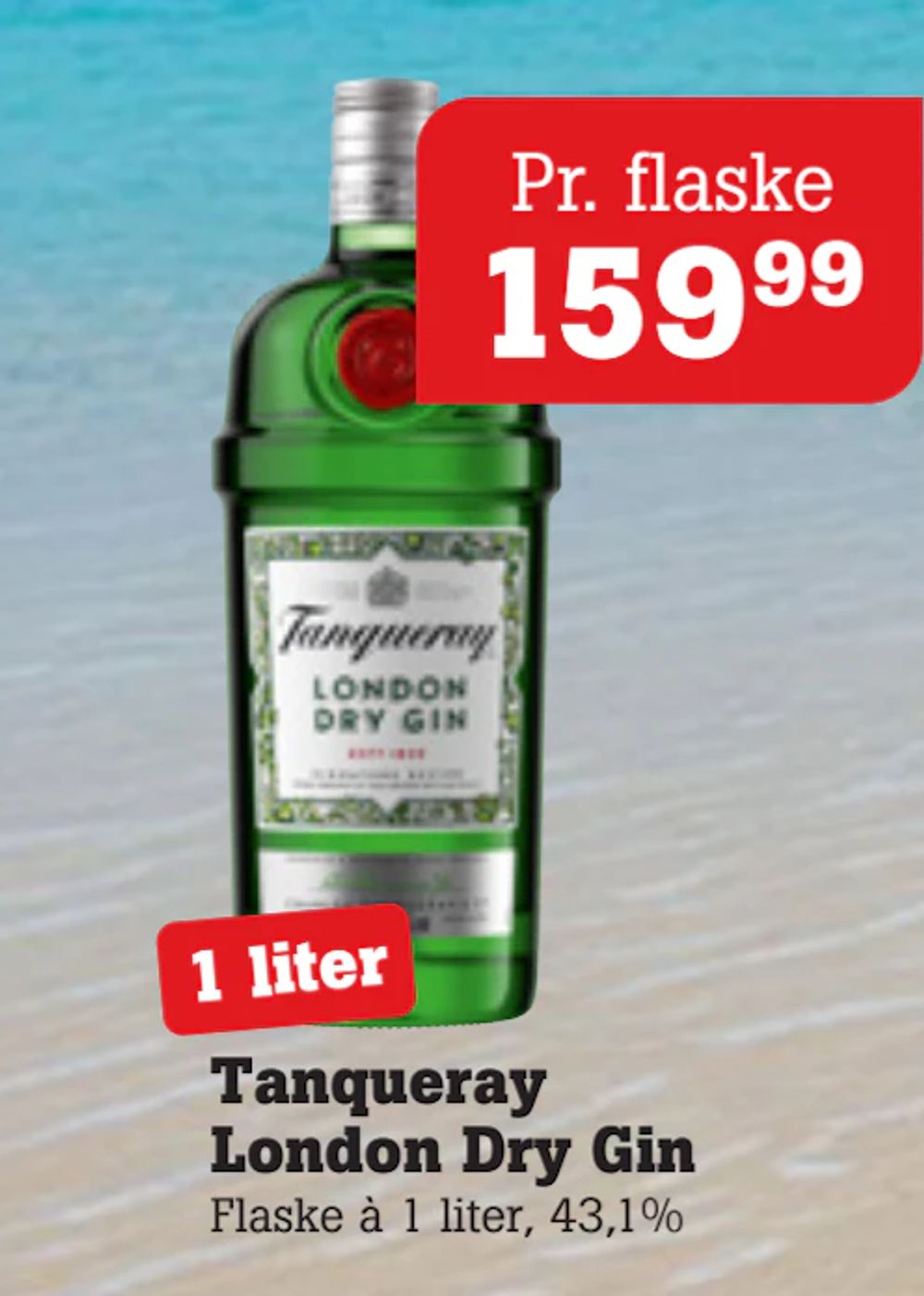 Tilbud på Tanqueray London Dry Gin fra Poetzsch Padborg til 159,99 kr.