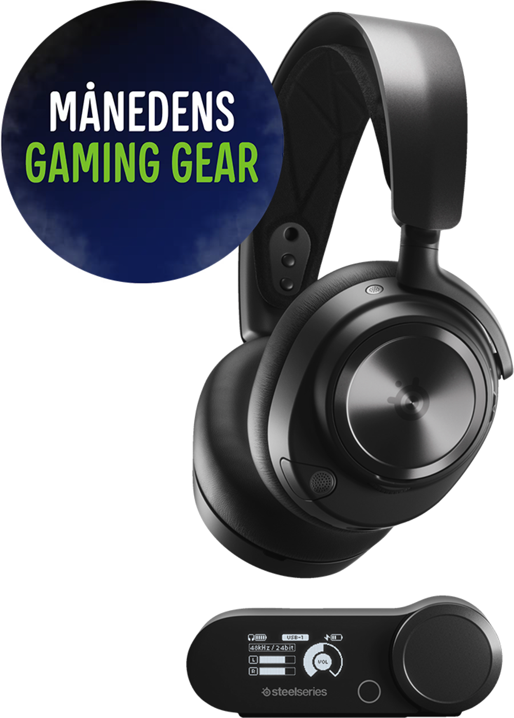 Tilbud på SteelSeries Arctis Nova Pro trådløst gaming headset (til PC) fra Elgiganten til 2.222 kr.