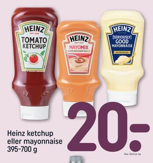 Heinz ketchup eller mayonnaise 395-700 g