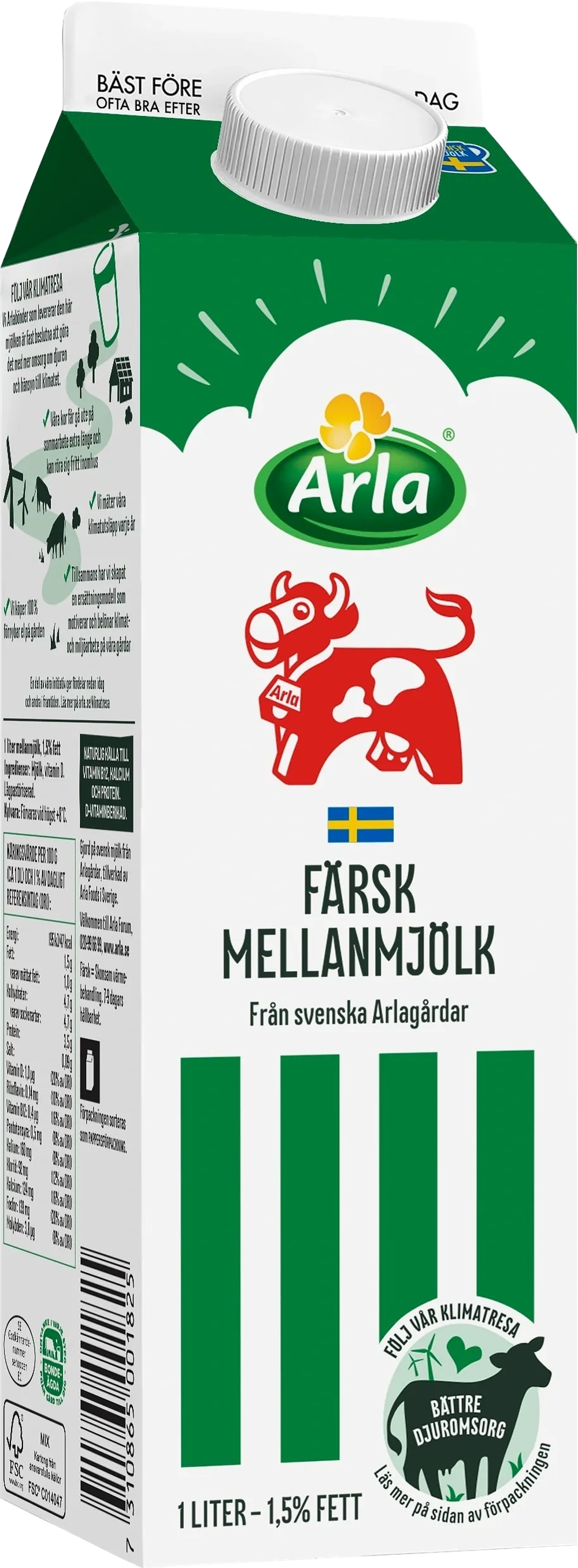 Erbjudanden på Färsk mellanmjölk 1,5% 1l ® (Arla Ko) från ICA Nära för 50 kr