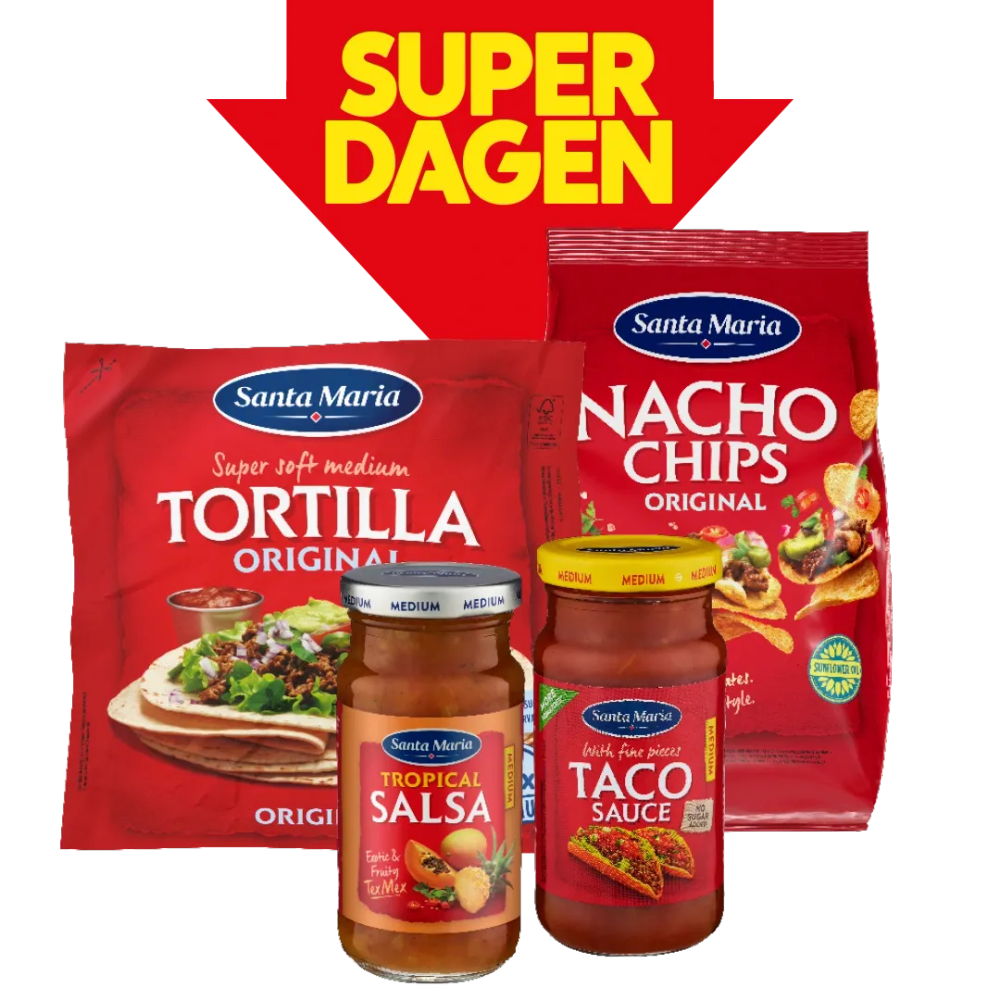 Erbjudanden på Tortilla bröd, Tacosås, Chips (Santa Maria) från ICA Supermarket för 40 kr