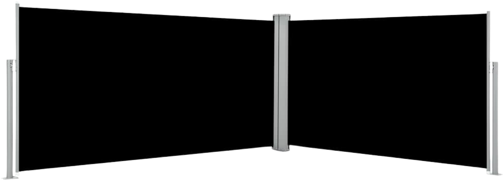 Tilbud på Sammenrullelig sidemarkise 160x600 cm sort fra Boligcenter.dk til 518 kr.