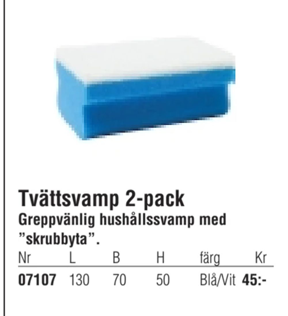 Erbjudanden på Tvättsvamp 2-pack från Erlandsons Brygga för 45 kr