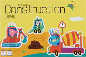 Little Bright Ones - 3 Puslespil - Construction (Barbo Toys)