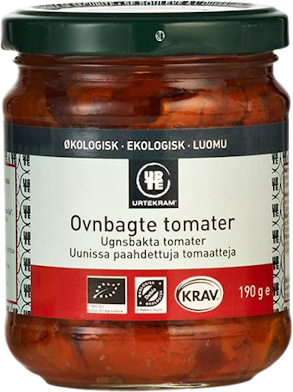 Tilbud på Tomater ovnbagte i olie Øko (Urtekram) fra Helsam til 38,95 kr.