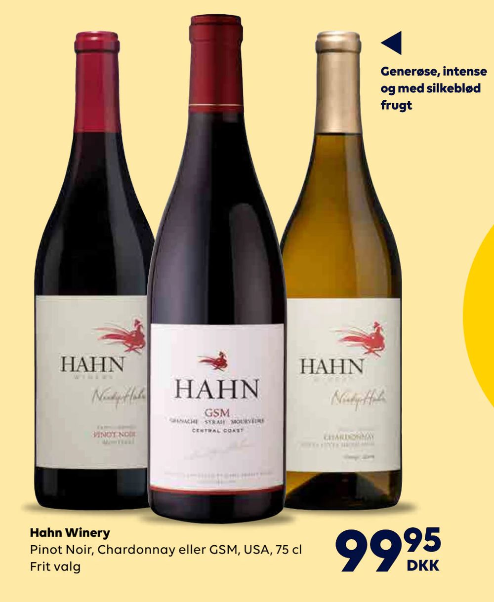 Tilbud på Hahn Winery fra BorderShop til 99,95 kr.