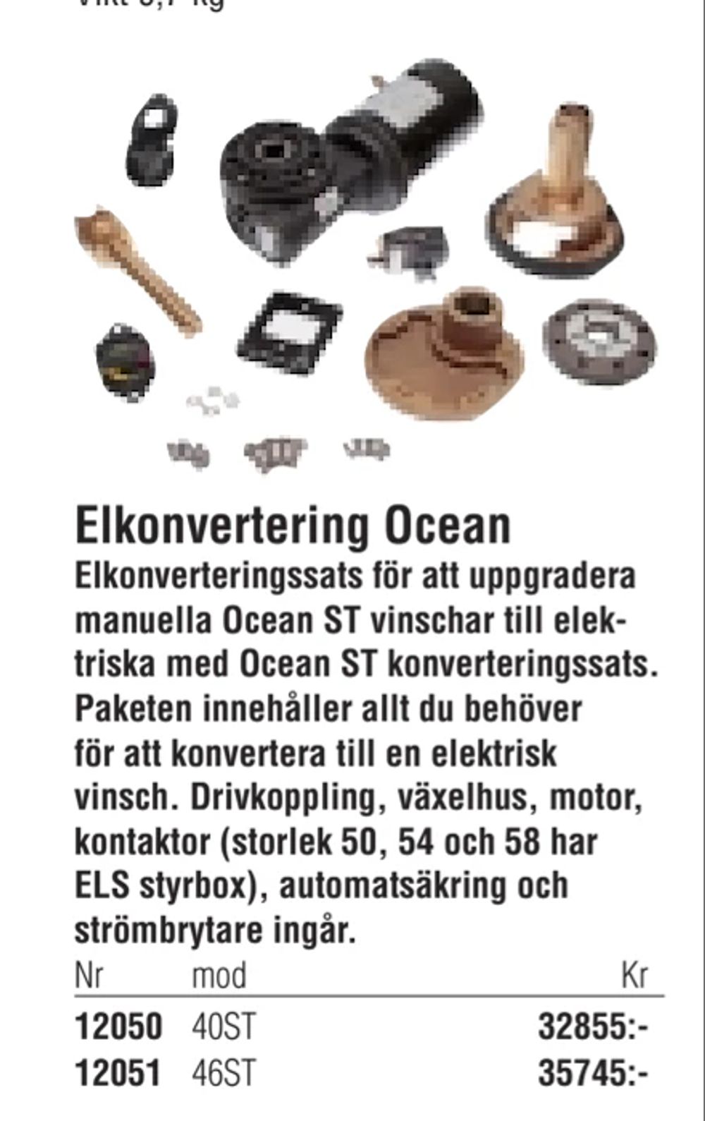 Erbjudanden på Elkonvertering Ocean från Erlandsons Brygga för 32 855 kr