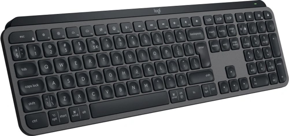 Tilbud på Logitech® | MX Keys S - Tastatur - bagbelyst - Bluetooth, 2.4 GHz - Nordisk layout - Graphite fra ComputerSalg til 702 kr.