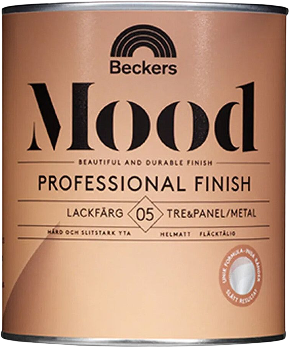 Erbjudanden på Lackfärg Beckers Mood Pro Helmatt 0,7L Vit Bas A (BECKERS) från BAUHAUS för 399 kr