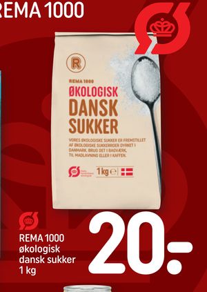 REMA 1000 økologisk dansk sukker 1 kg