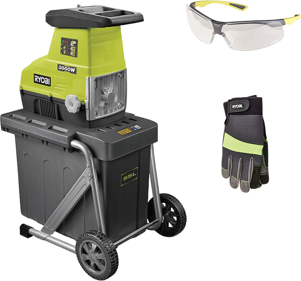 Erbjudanden på Kompostkvarn Ryobi Rsh3045Uxl 3000W (RYOBI) från BAUHAUS för 2 995 kr