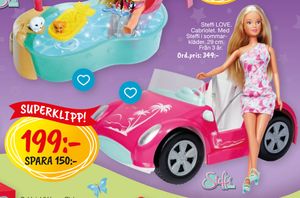 Steffi LOVE Cabriolet. Med Steffi i sommar kläder. 29 cm
