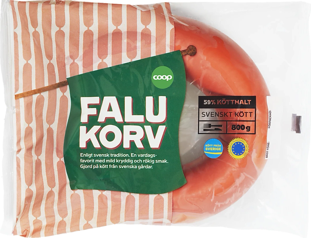 Erbjudanden på Falukorv (Sverige/Coop) från Coop X:-TRA för 24,90 kr