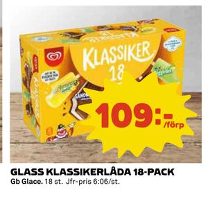 GLASS KLASSIKERLÅDA 18-PACK
