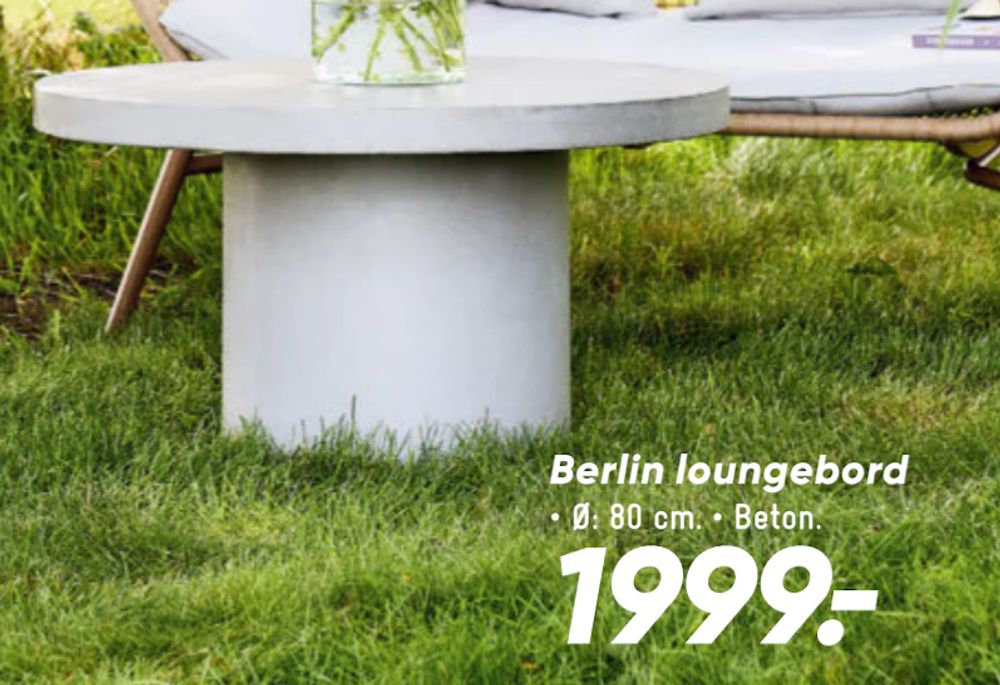 Tilbud på Berlin loungebord fra Bilka til 1.999 kr.