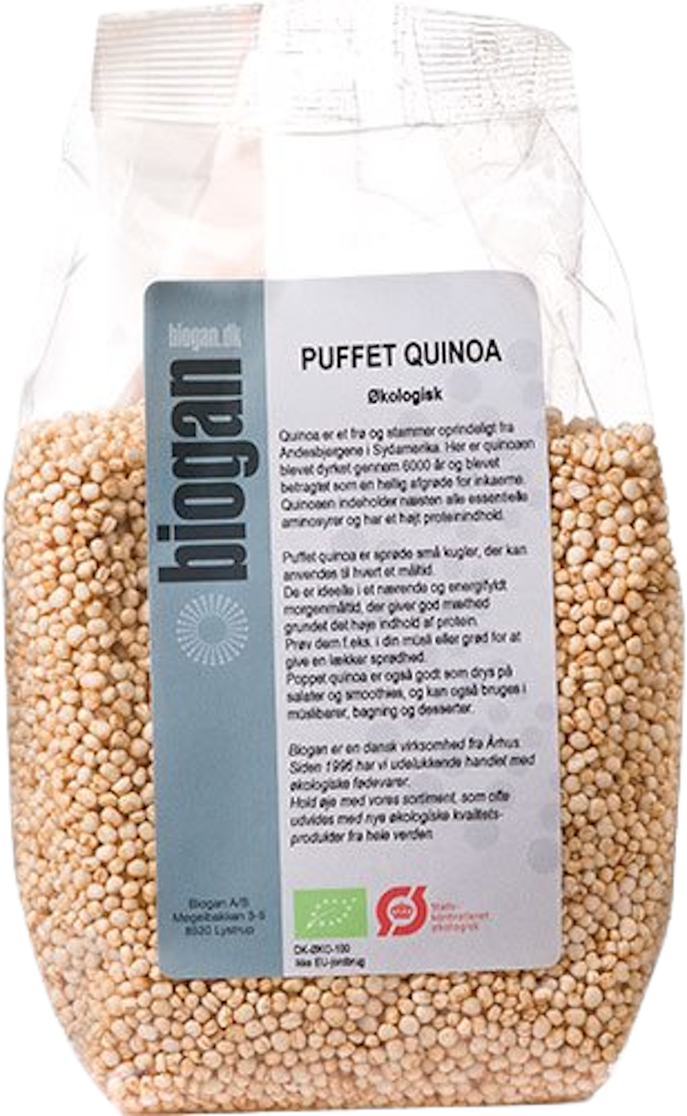 Tilbud på Quinoa poppet Øko (Biogan) fra Helsam til 28,95 kr.