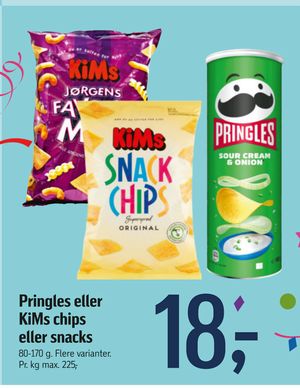 Pringles eller KiMs chips eller snacks